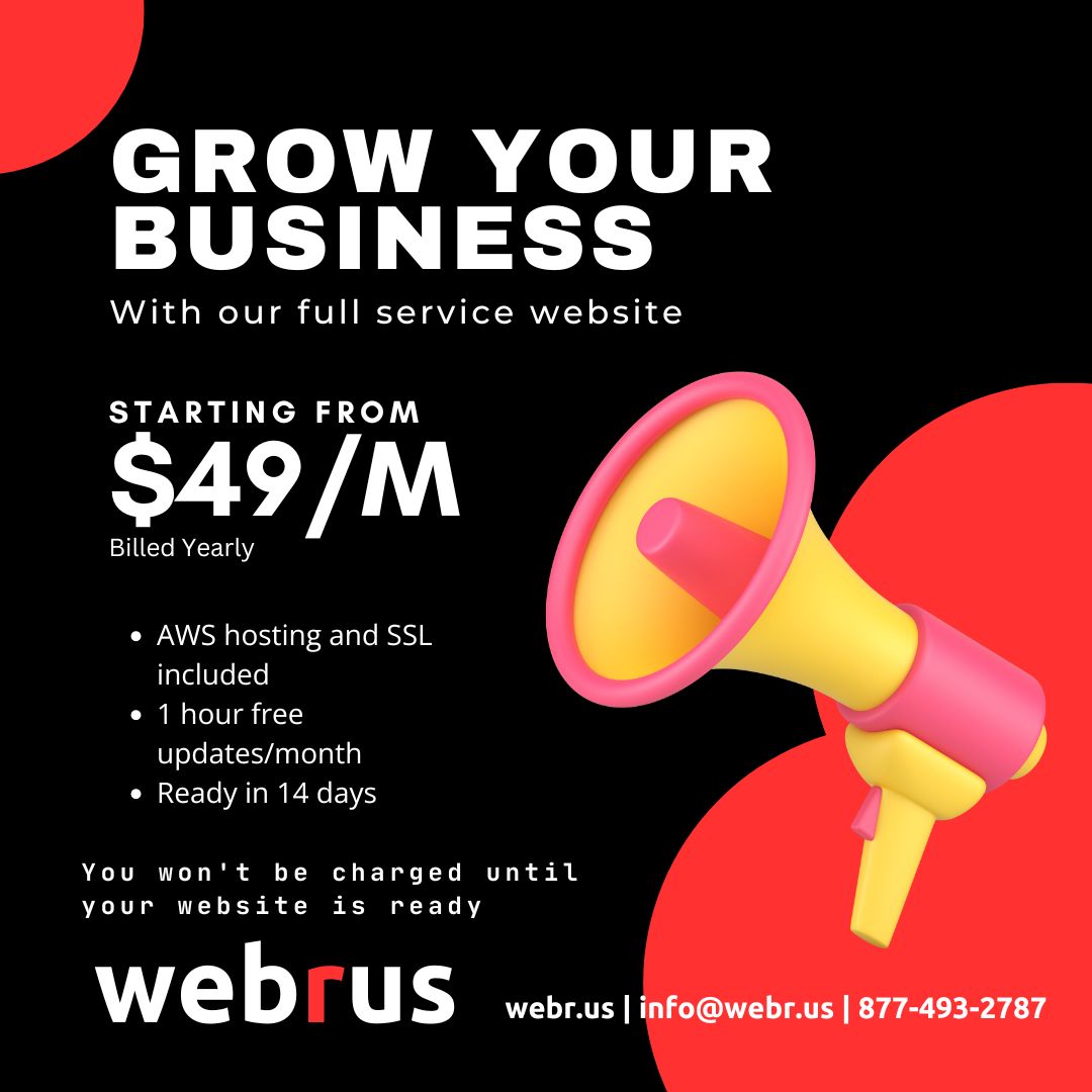 webrus grow your business with a website