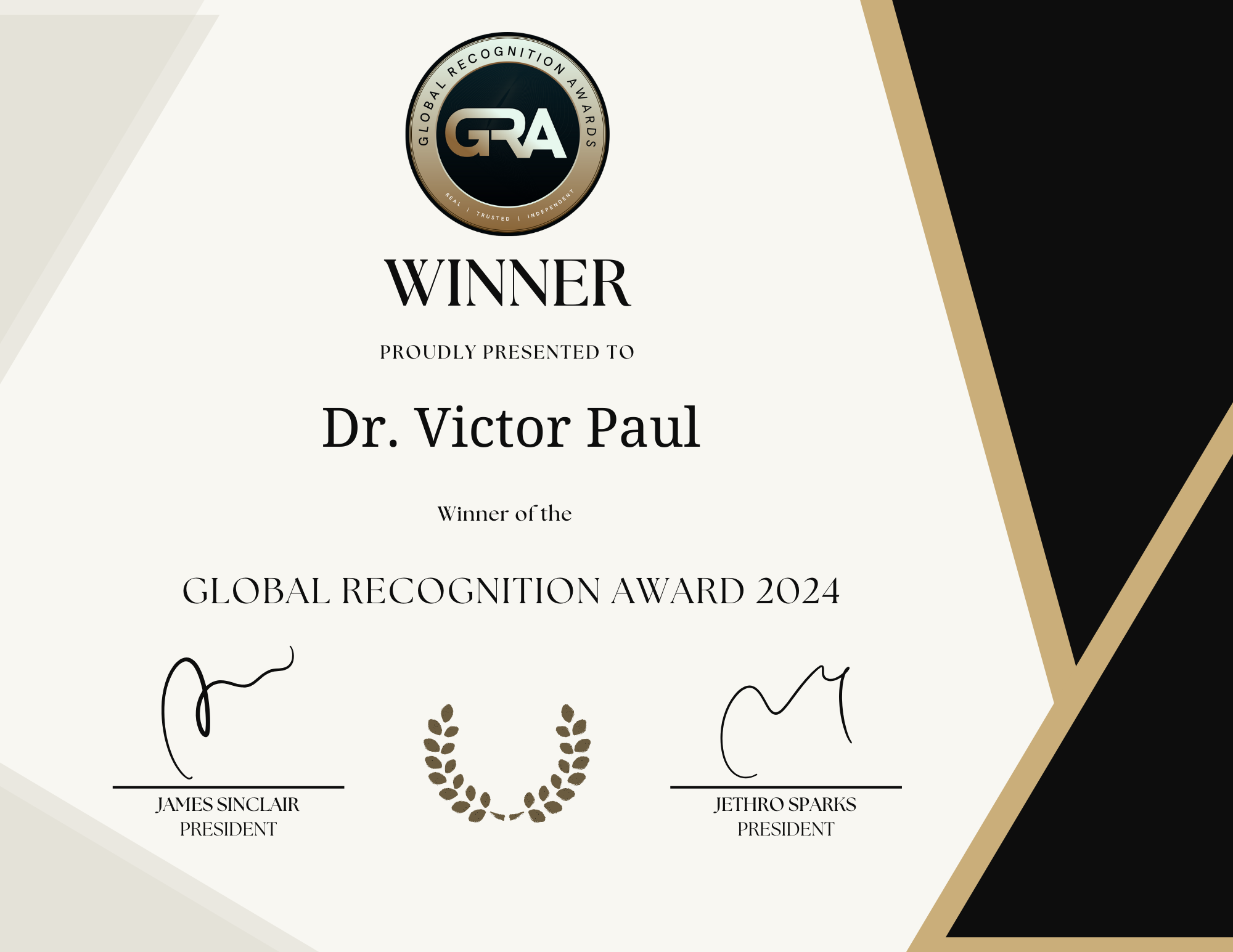 GRA Dr Victor Paul 2024 GRA Dr Victor Paul 2024