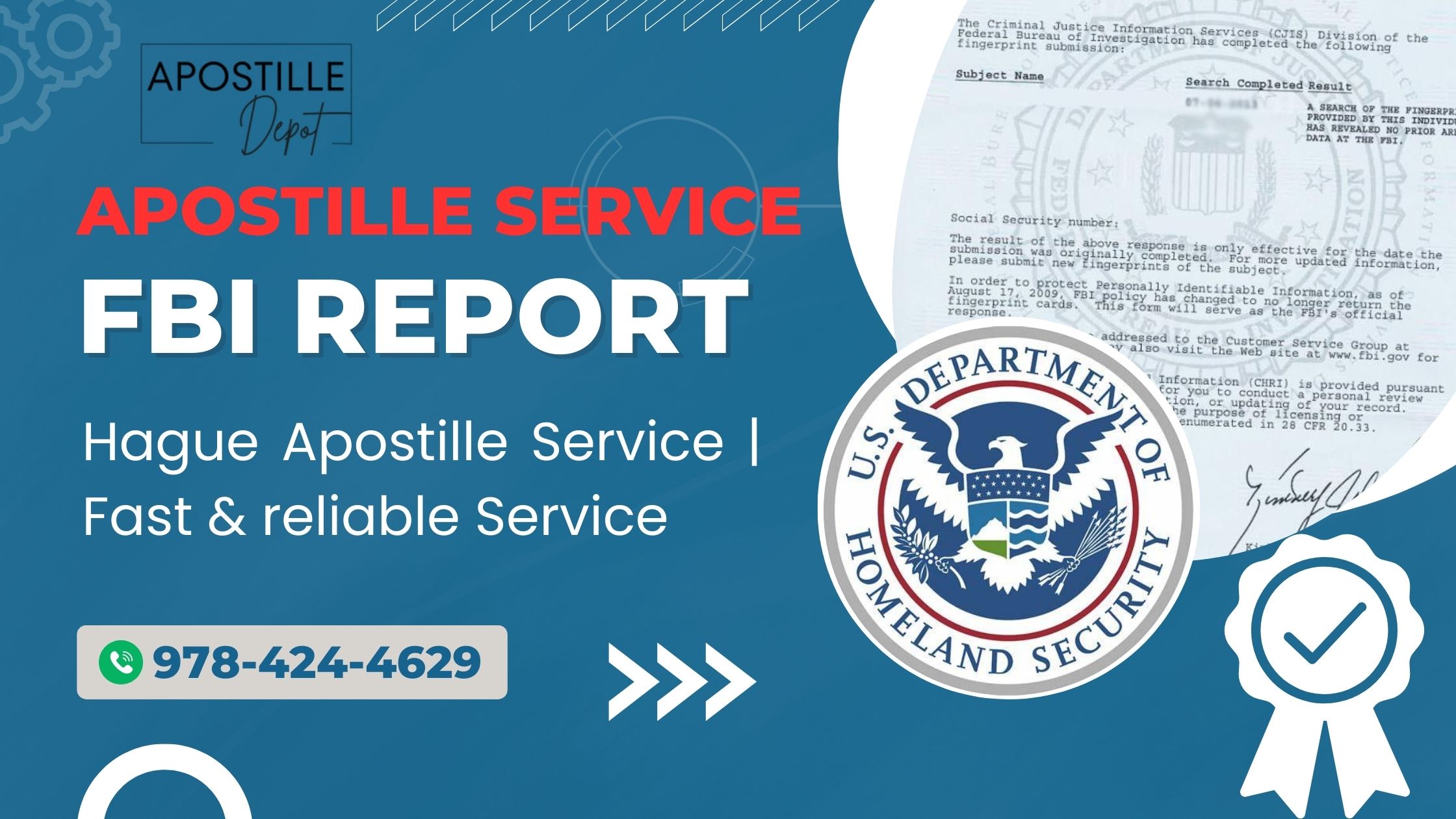 Apostille FBI Background Report Apostille FBI Background Report