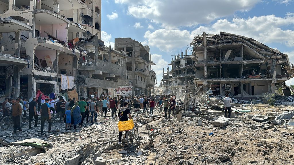 Destruction in Jabalia following Israeli army's withdrawal