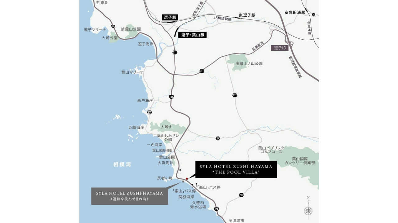 THE POOL VILLA Hayama Map