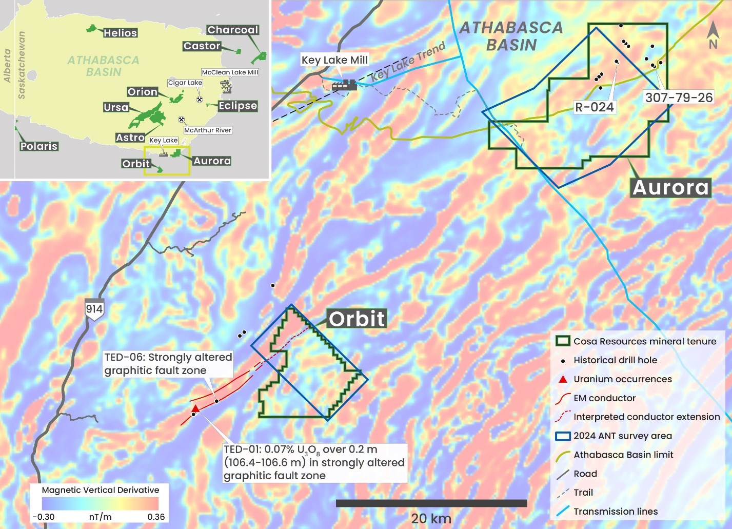 orion ant survey area cosa resources announces summer exploration plans for athabasca basin uranium projects