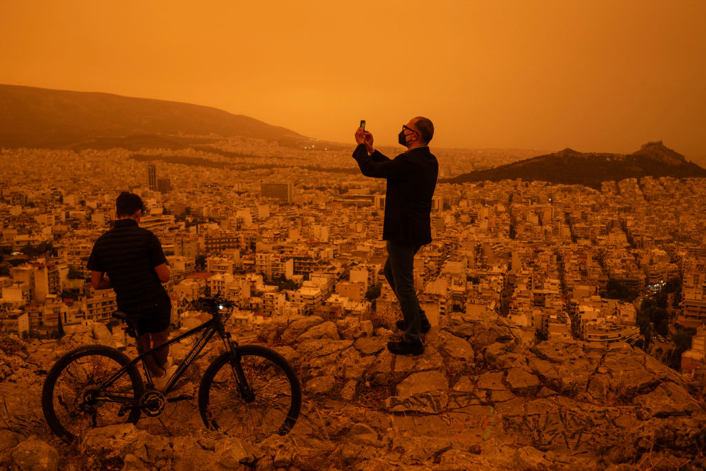 Getty Greece Orange Bike