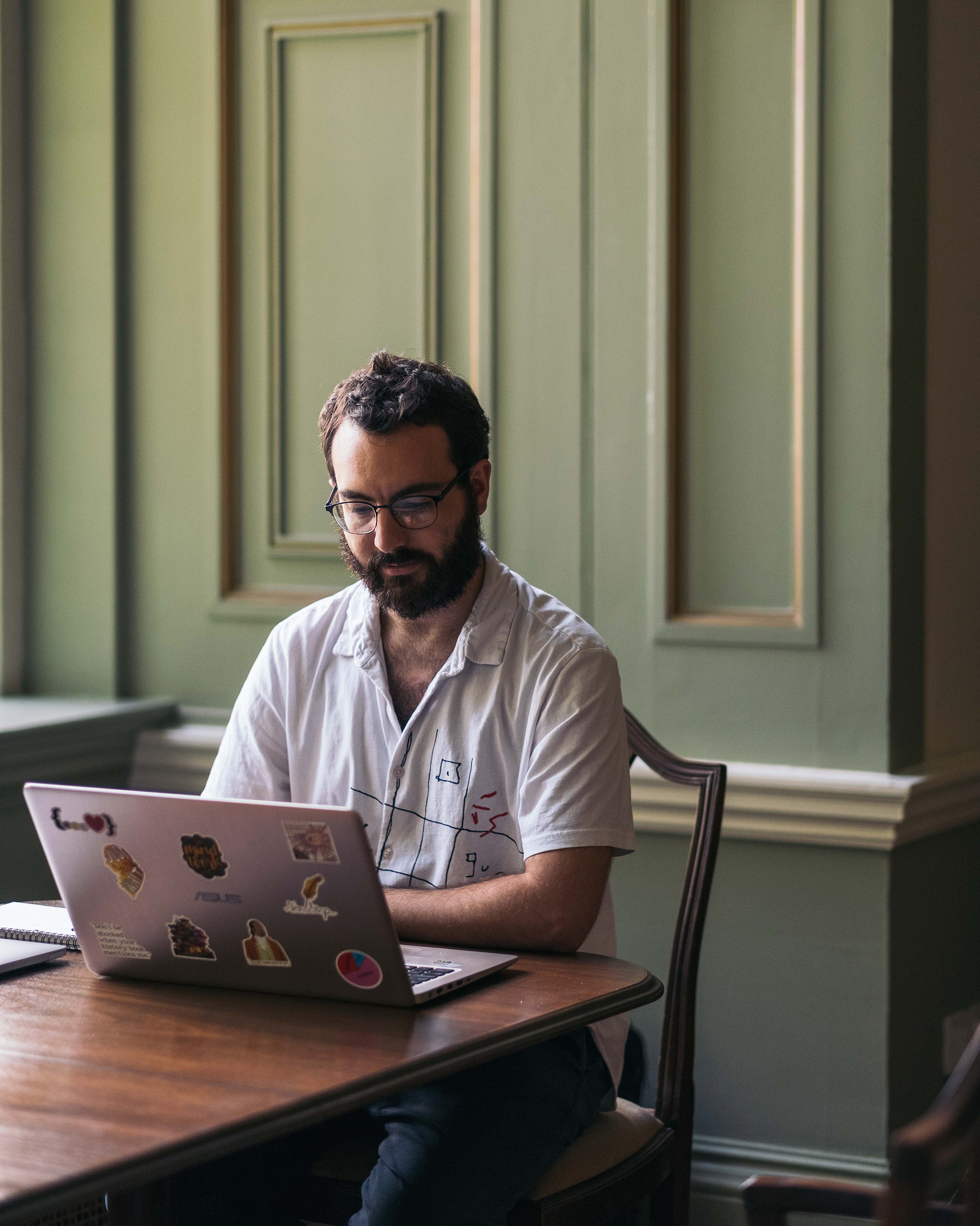 Jaime Sevilla at an Epoch AI retreat in Oxford, 2023. At retreats, employees brainstorm projects and do short research hackathons.