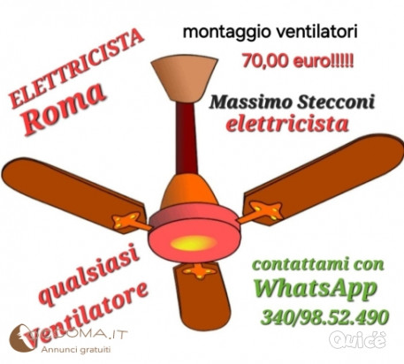 Elettricista Ventilatori a soffitto 70 euro  foto-267402