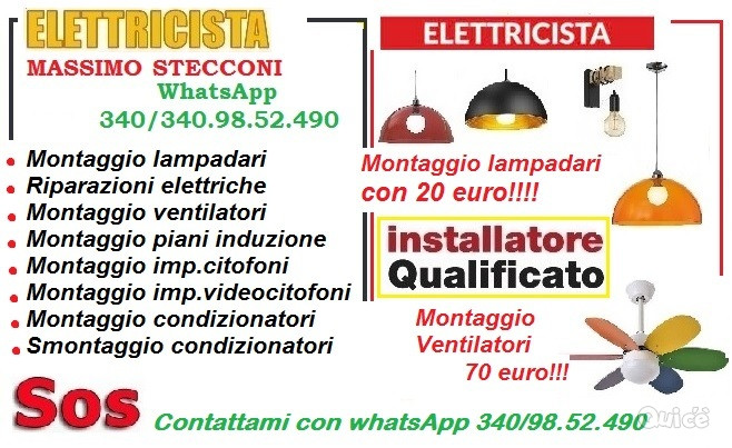 Montaggio lampadari e plafoniere Roma  foto-1599061