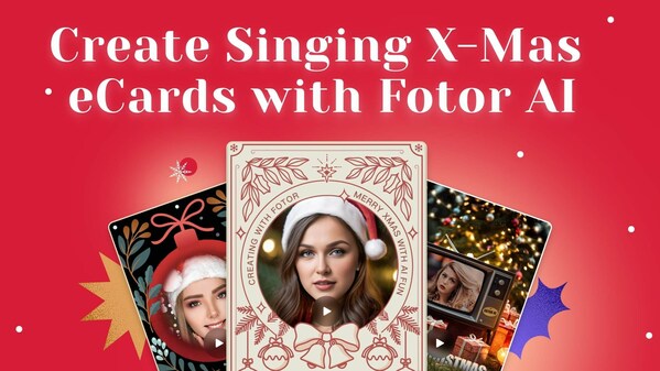 用Fotor AI功能制作唱歌圣诞贺卡