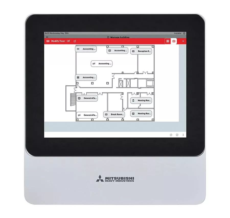 MHI Thermal Systems Completely Redesigns Centralized Remote Controller for Air Conditioning Systems in Medium and Large-Scale Facilities