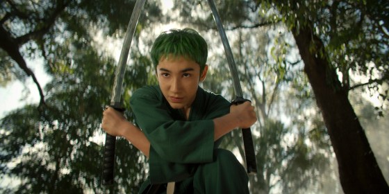 One Piece. Maximilian Lee Piazza as Young Zoro in season 1 of One Piece. Cr. Courtesy of Netflix © 2023