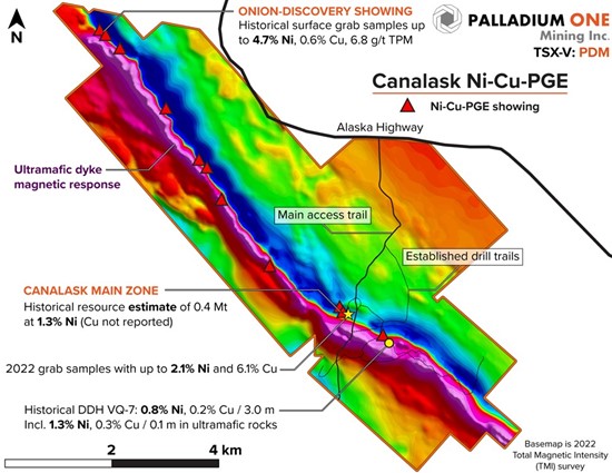 Palladium One Receives Class 1 Exploration Permit and Begins Field Exploration Program on Canalask Nickel Project, Yukon, Canada