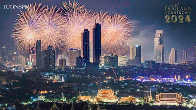 7 1 Amazing Thailand Countdown 2024: ICONSIAM's Record-Breaking Fireworks and 3D Drone Show Illuminate the Sky over the Chao Phraya River