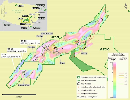 2024 01 11 cosa fig 1 Cosa Announces Commencement of Ground Geophysics and Access Trail Establishment at the 100% Owned Ursa Uranium Project in the Athabasca Basin, Saskatchewan