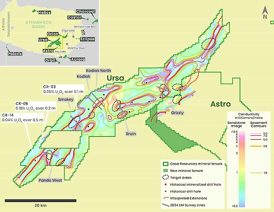 2024 01 11 cosa fig 2 Cosa Announces Commencement of Ground Geophysics and Access Trail Establishment at the 100% Owned Ursa Uranium Project in the Athabasca Basin, Saskatchewan