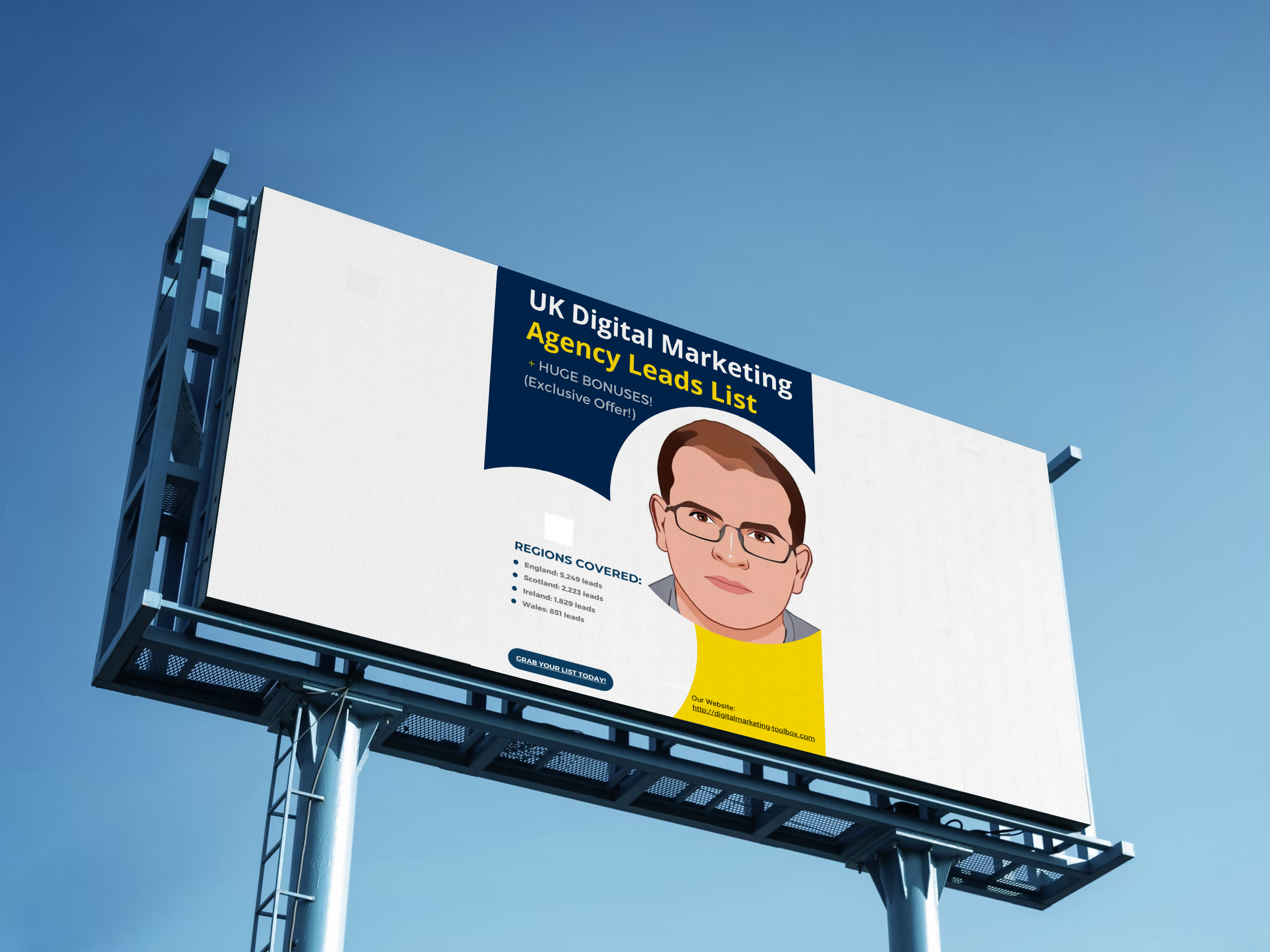 UK Agency Leads List billboard mockup UK Agency Leads List billboard mockup