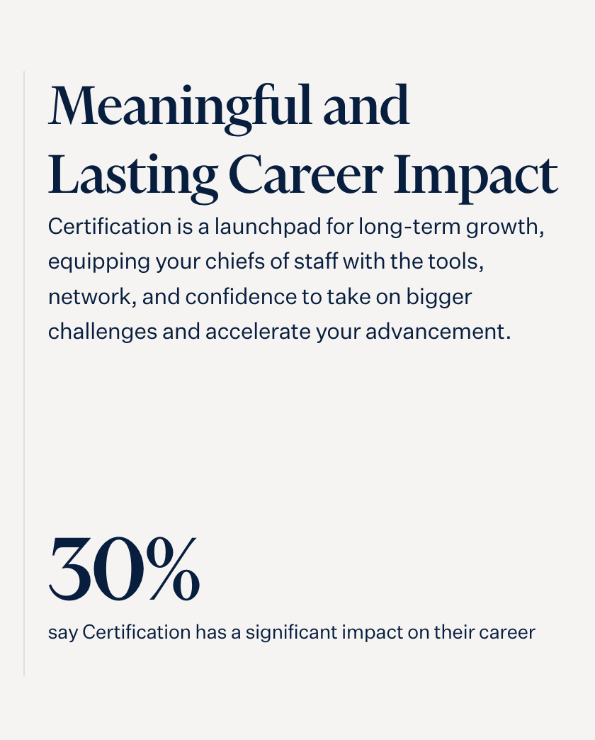 Chief of Staff Enterprise Certification Program Chief of Staff Enterprise Certification Program