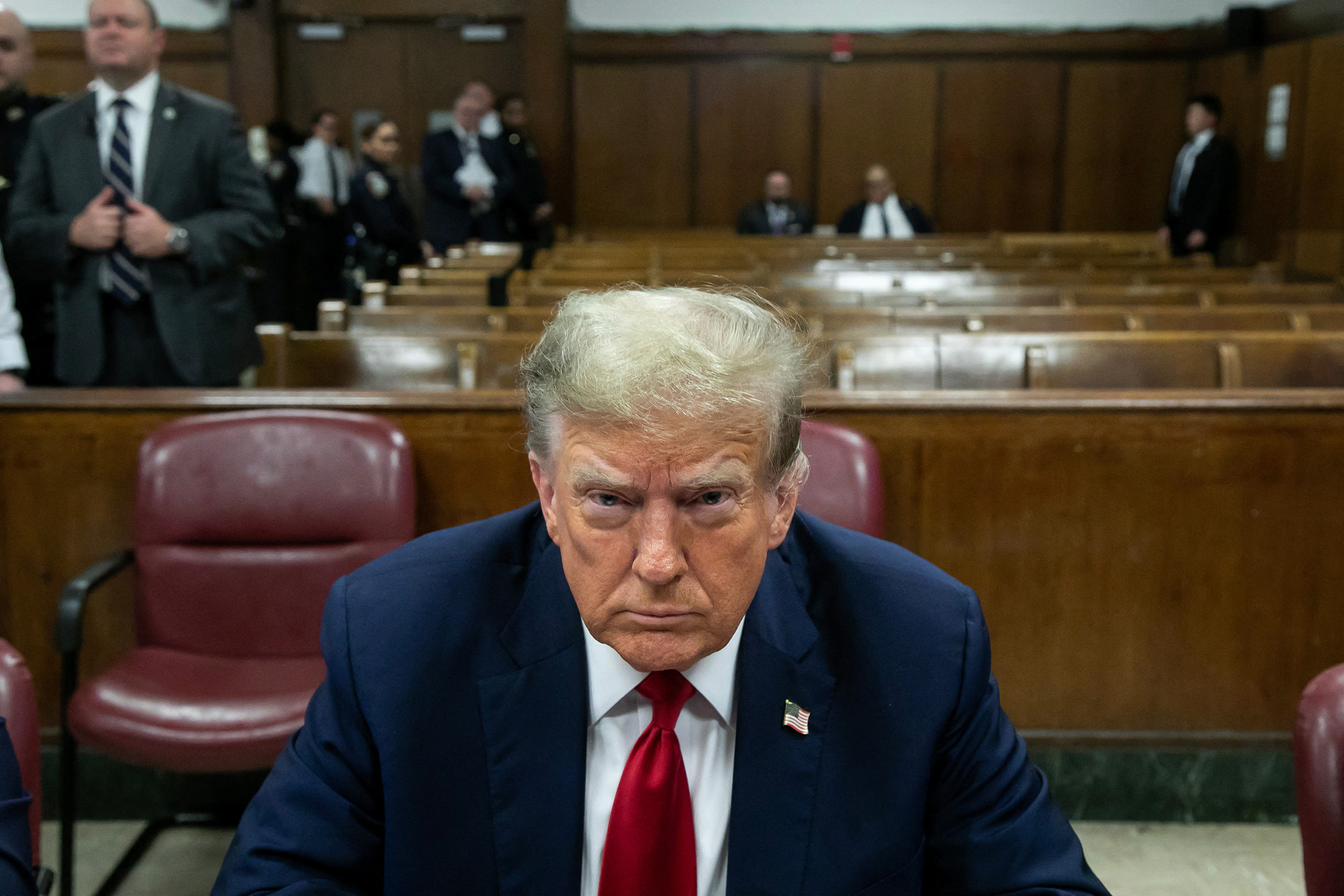 New York Supreme Court Judge Juan Merchan, who is overseeing Donald Trump’s hush money trial, in Manhattan in October 2022.