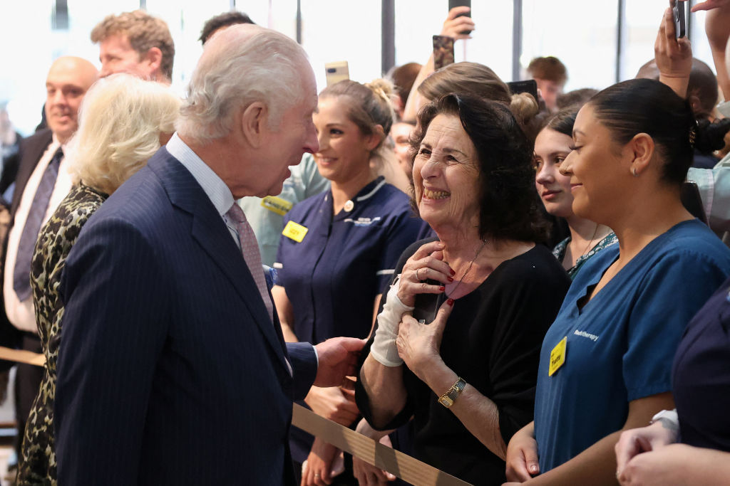 King Charles III And Queen Camilla Visit University College Hospital Macmillan Cancer Centre