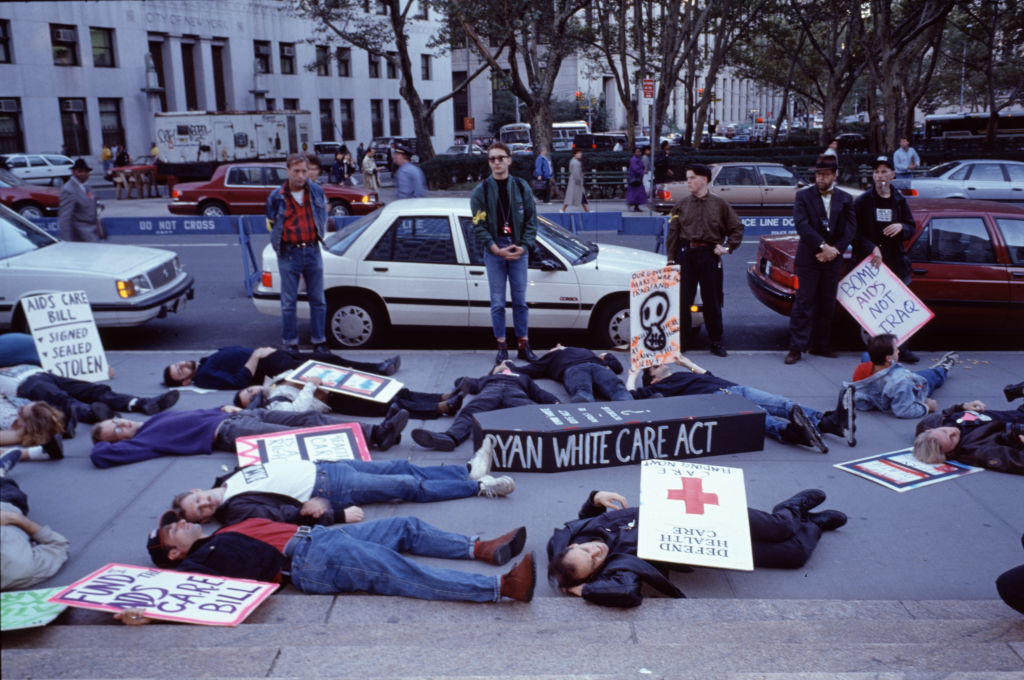 ACT UP Demonstration In Federal Plaza