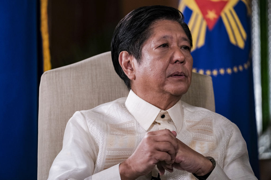 菲律賓總統費迪南德·馬科斯在2024年3月19日於馬尼拉接受彭博電視台採訪。