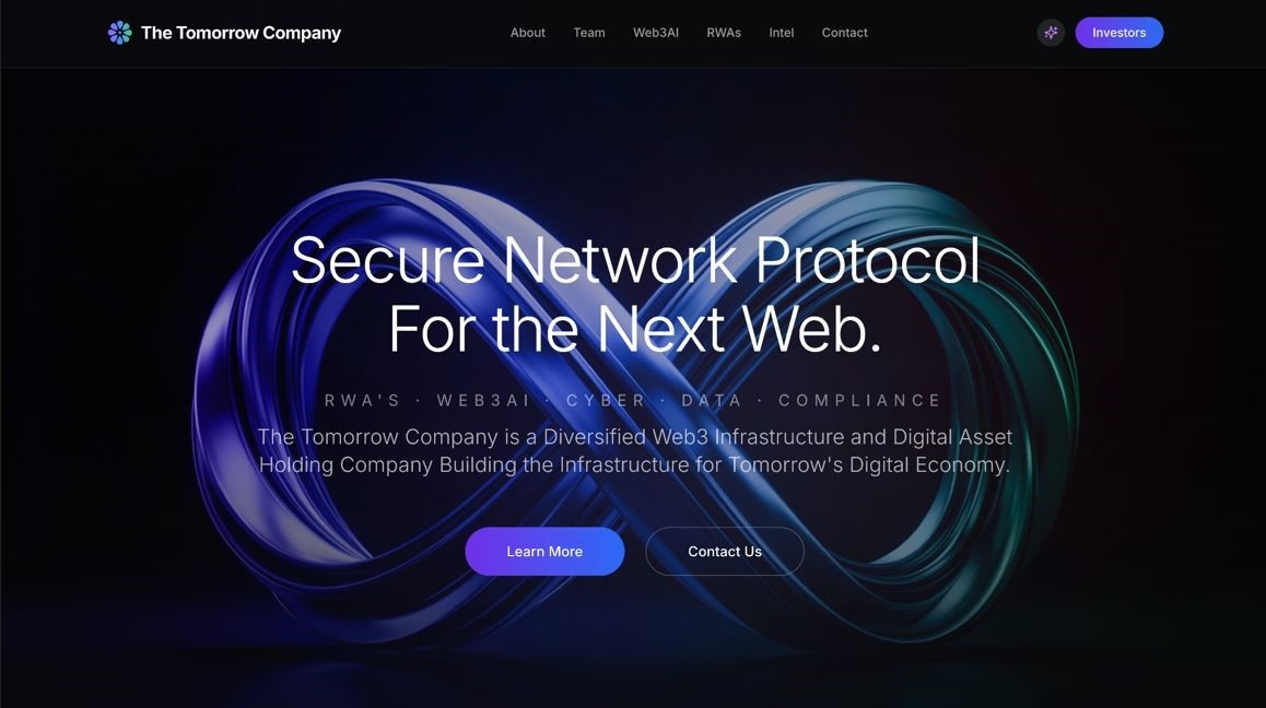 The Tomorrow Company Formed Through Strategic Merger to Build Web3 Infrastructure Integrating AI and Tokenized Assets