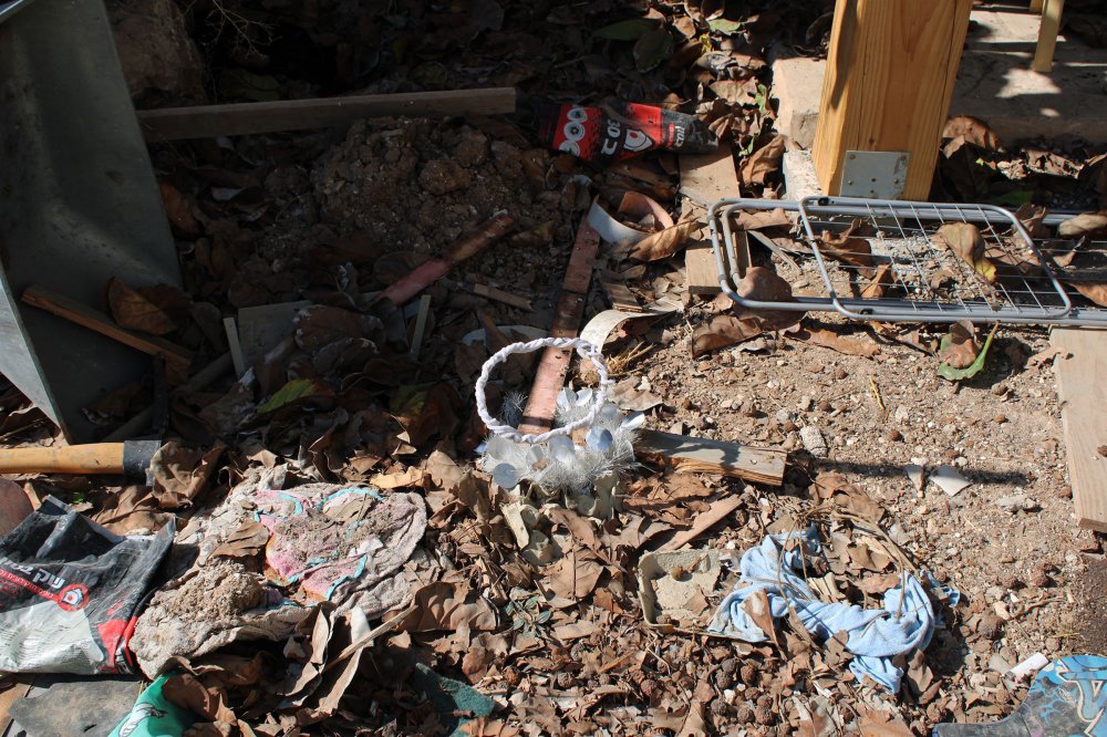 A destroyed home in Kfar Aza.