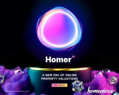 Một kỷ nguyên mới của định giá bất động sản trực tuyến với công cụ AI Homer của Homemove (PRNewsfoto/HOMEMOVE)