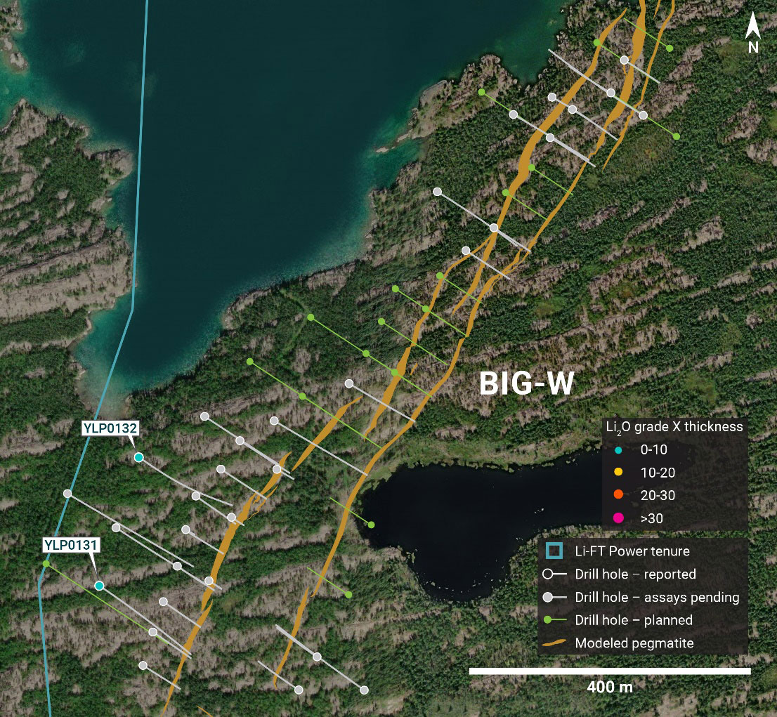 20240103 fig2 LIFT Intersects 26 m at 1.56% Li2O at its BIG East pegmatite, Yellowknife Lithium Project, NWT