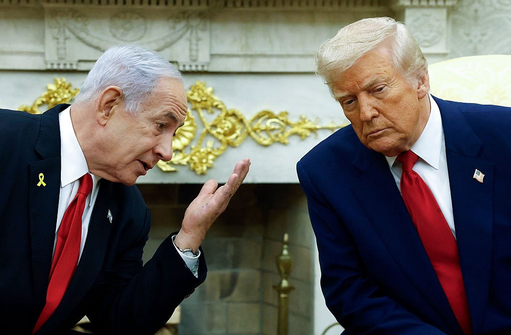 President Trump Meets With Visiting Israeli PM Netanyahu At The White House
