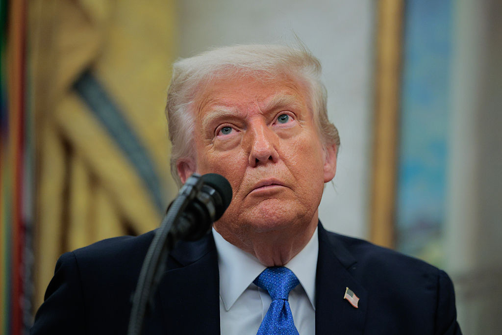 President Trump Holds Law Enforcement Event In White House's Oval Office