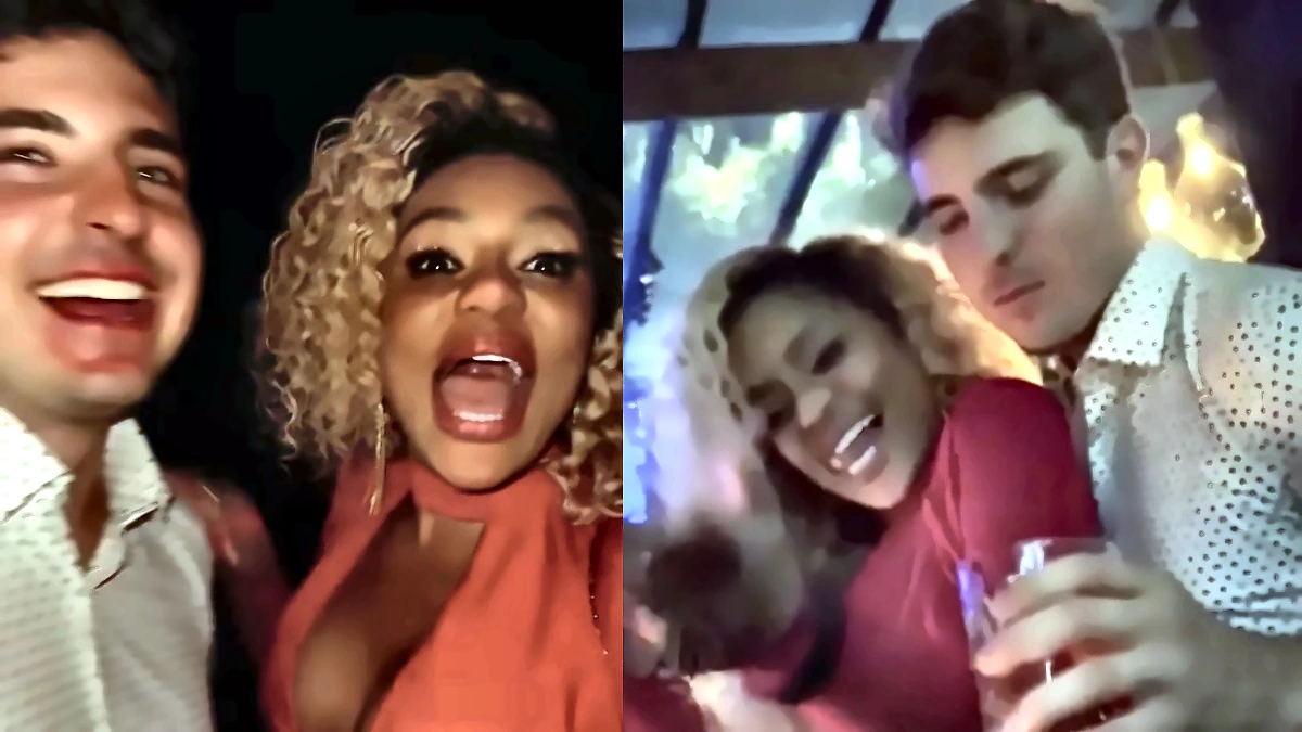 Cariúcha e filho de Gugu Liberato são flagrados aos beijos