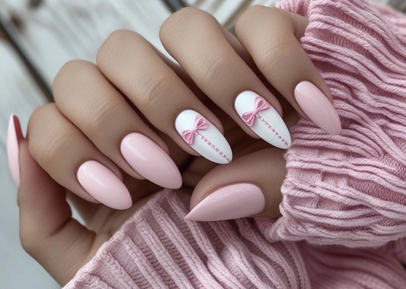 Unhas rosa com branco agora conquistam a beleza moderna