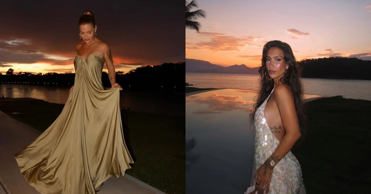 Famosos brilham em 2026 com looks sensuais em branco e dourado
