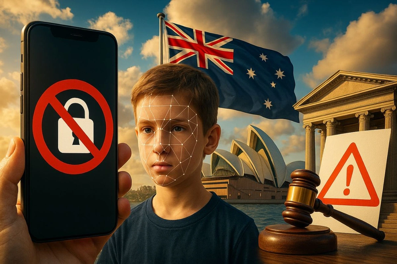 Com banimento total e verificação obrigatória, Austrália proíbe redes sociais para menores de 16 com multas milionárias, reconhecimento facial, contas removidas e pressão global por regras duras contra riscos digitais infantis