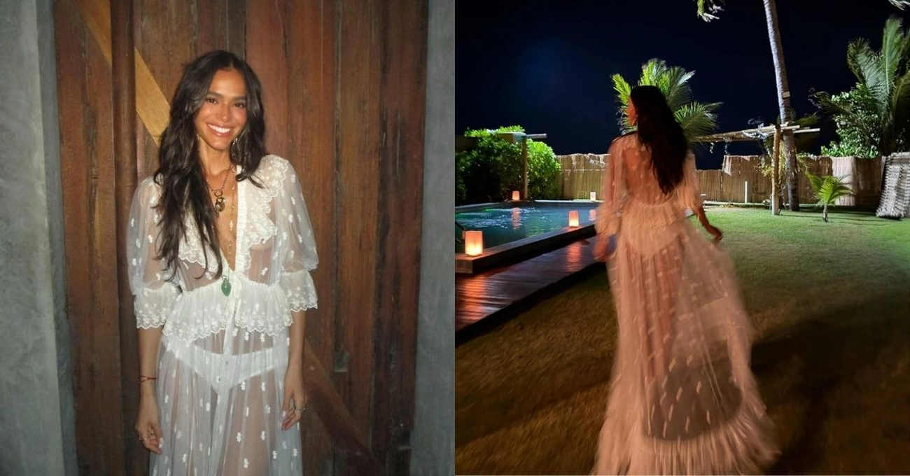 Bruna Marquezine brilha agora em vestido de R$ 53604 no Réveillon