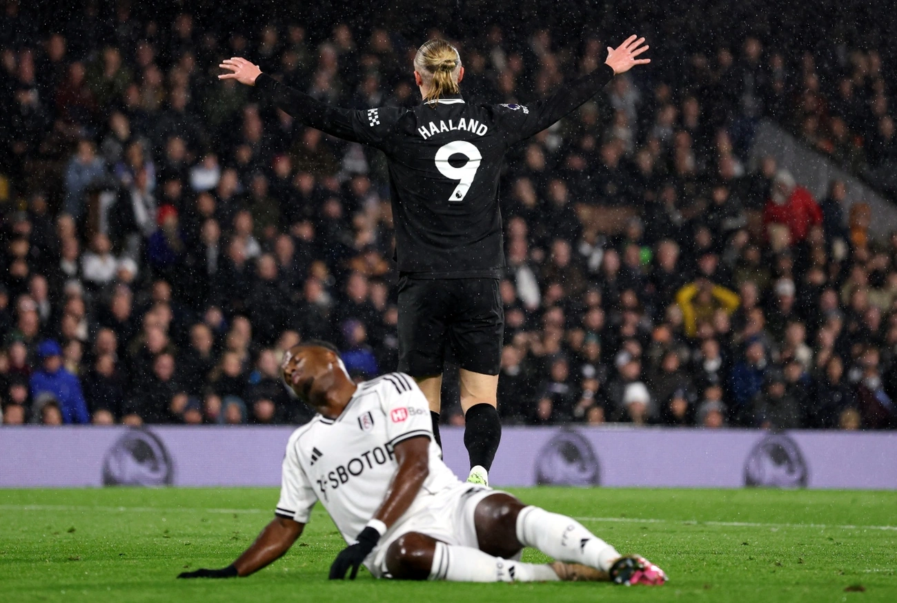 Haaland marca, Manchester City vence Fulham e segue na vice-liderança