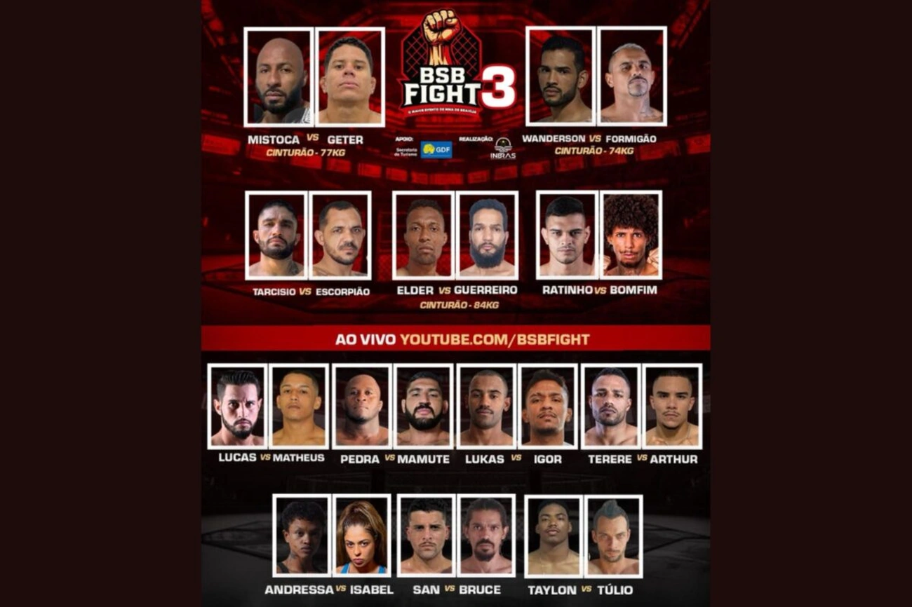 BSB Fight 3: pesagem e encaradas acontecem nesta sexta; veja detalhes