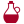 Pictogramme rouge flacon d'huile d'olive avec un bouchon et une anse  24x24