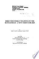 Directed Energy Weapons on the Battlefield