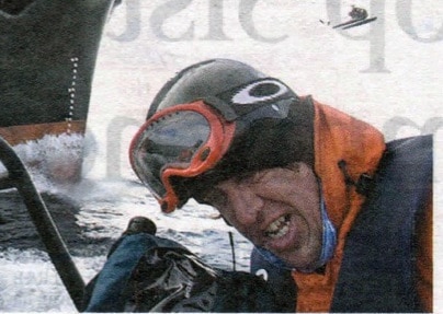 A Sea Shepherd activist wearing a Original Buff® as scarf