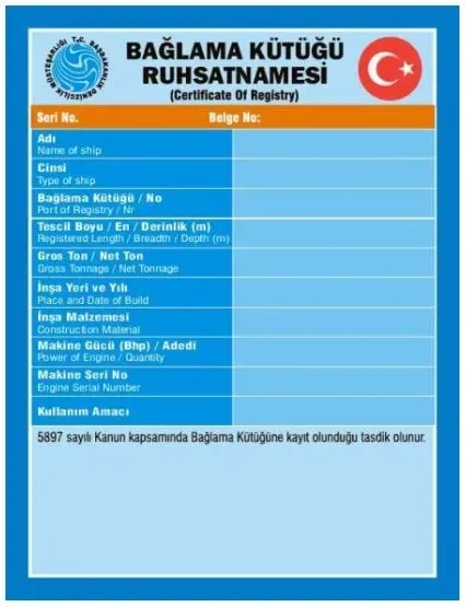 2025 Yılı Bağlama Kütük Harcı Ve Seyir İzin Belgesi Harçları