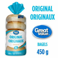Great Value Original Bagels 6 Count