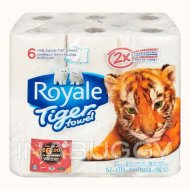 Royale Tiger Paper Towels, 6 Rolls