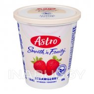 1.5% strawberry flavoured stirred yogurt, Smooth 
