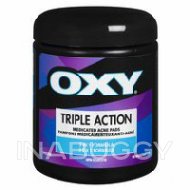 OXY® Medicated Acne Pads Triple Action, Medicated Triple Action formula works continuously all day to treat and prevent new breakouts