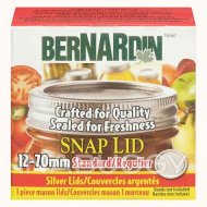 Bernardin 1-Piece Snap Mason Lids, Package of 12