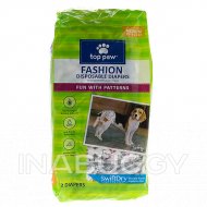 Top Paw® Disposable Fashion Dog Diapers, Medium