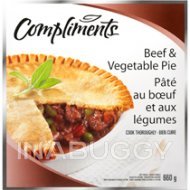 Compliments Beef & Vegetable Pie 660G