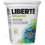 Liberte Organic Greek Yogurt 2.5% Wild Blueberry 650G