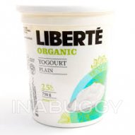 Liberte Organic Greek Yogurt 2.5% Vanilla 750G
