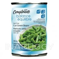Compliments Balance Green Beans Cut Salt Free 398ML